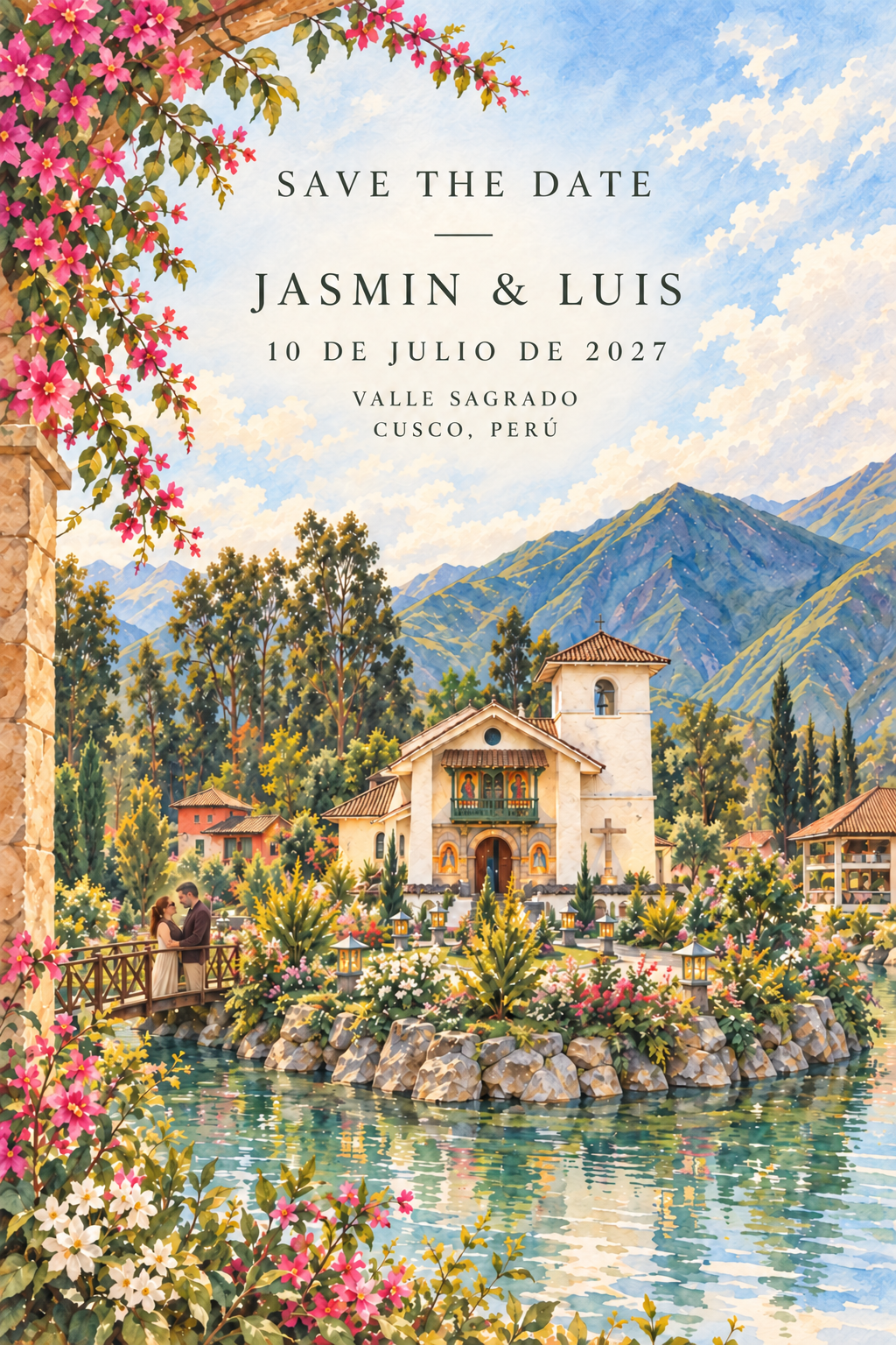 Save the Date de Jasmin y Luis en el Valle Sagrado